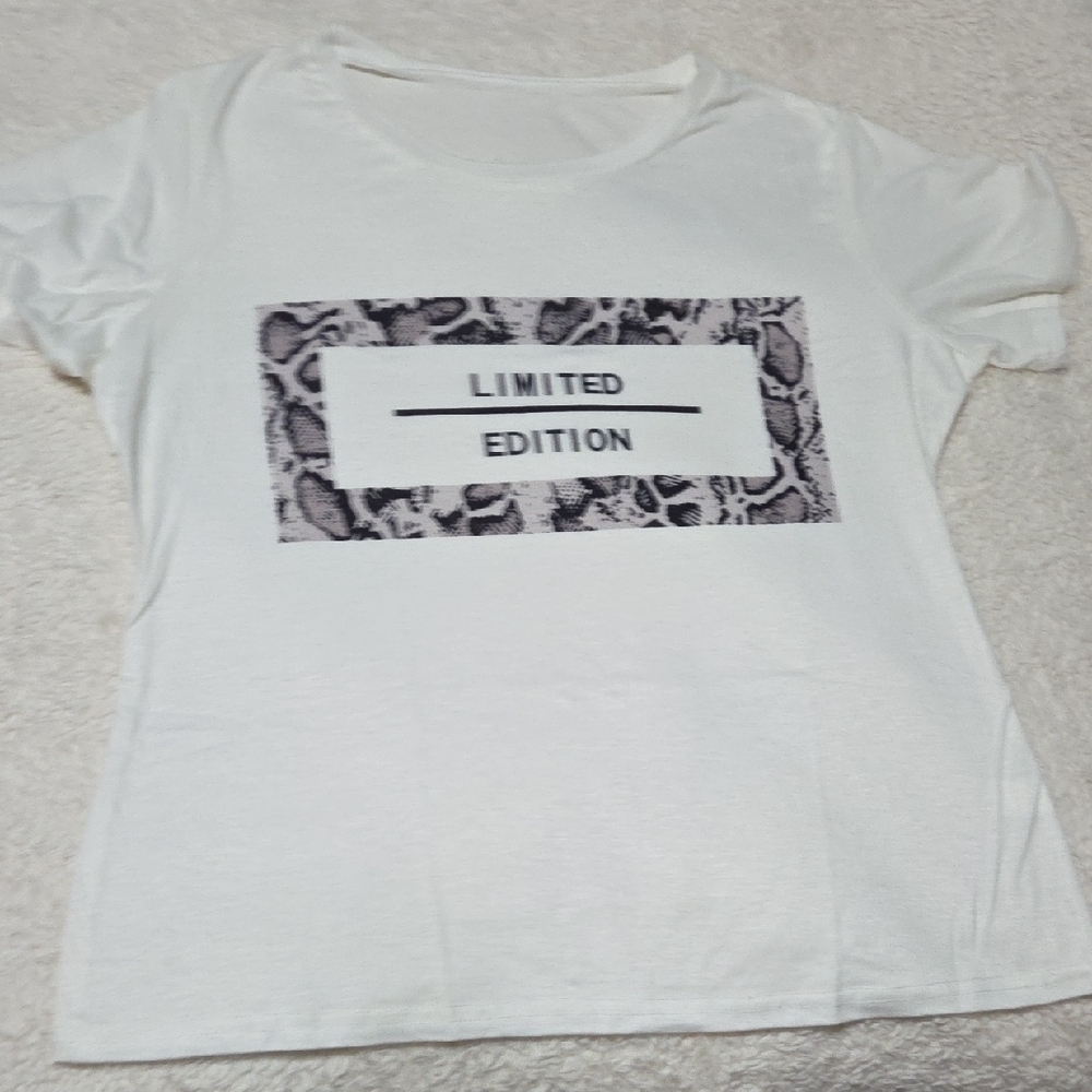 White Graphic Women's Top
